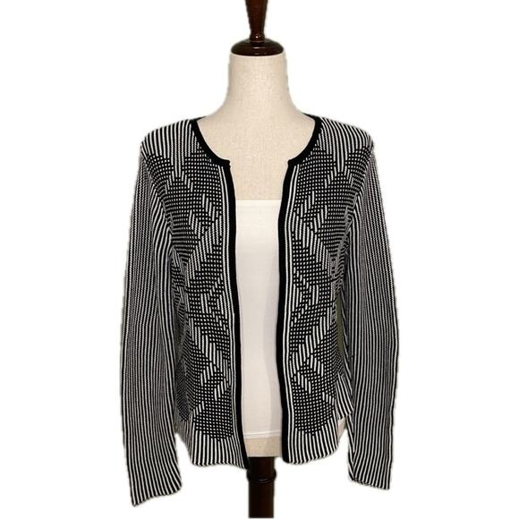 Pendleton Cardigan Open Front 100% Cotton Sweater Woven Knit Aztec Geometric - Picture 1 of 9